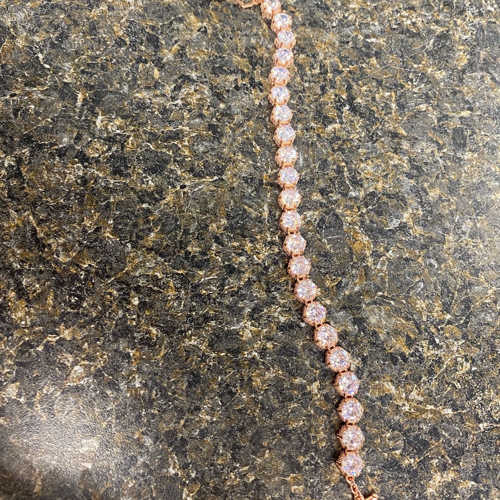 Rose Gold Honeycomb Bracelet - Picture 2 of 3